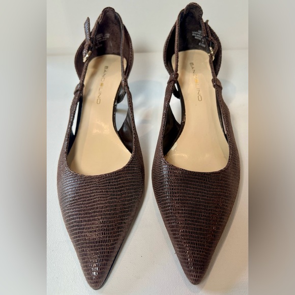 Bandolino Brown Women’s Low Heel Sling Back Size 6.5 Leather - Picture 3 of 8